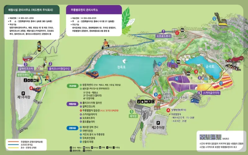 무릉 별유천지 단지 안내도