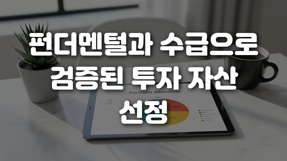 펀더멘털과 수급으로 검증된 투자 자산 선정