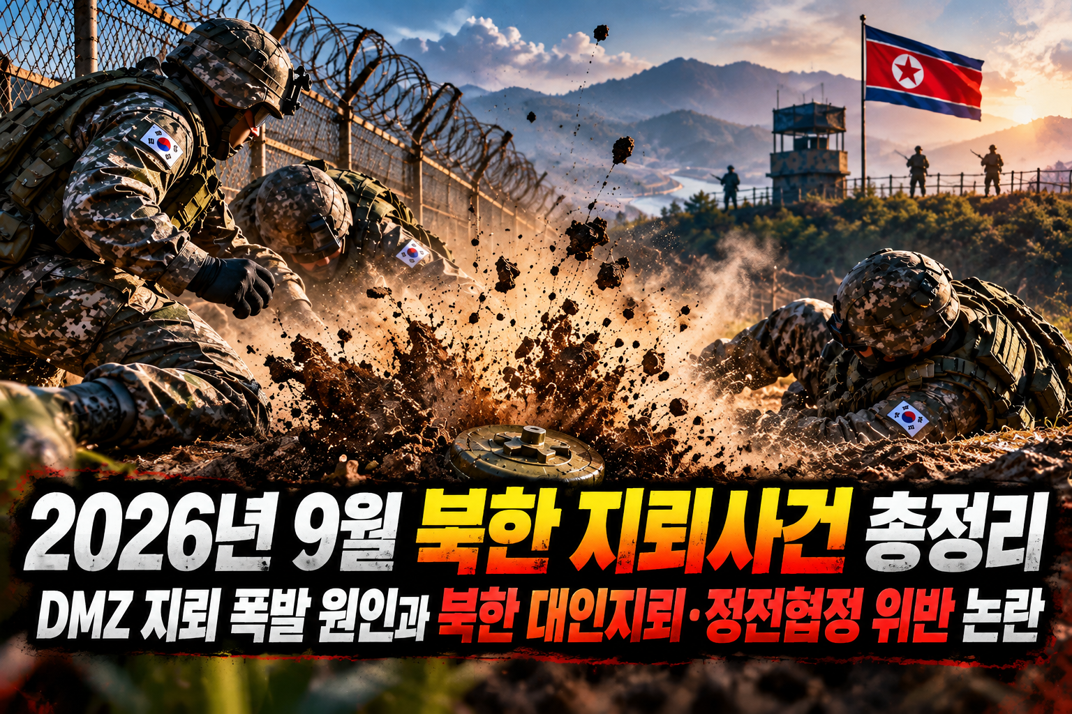 2026년 9월 북한 지뢰사건 총정리｜DMZ 지뢰 폭발 원인과 북한 대인지뢰&middot;정전협정 위반 논란 관련 사진