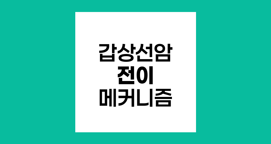 갑상선 암 전이 메커니즘과 위험 요인