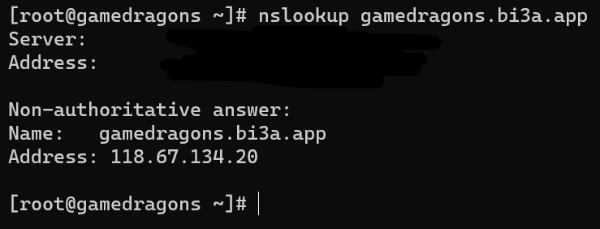 nslookup 도메인 화면