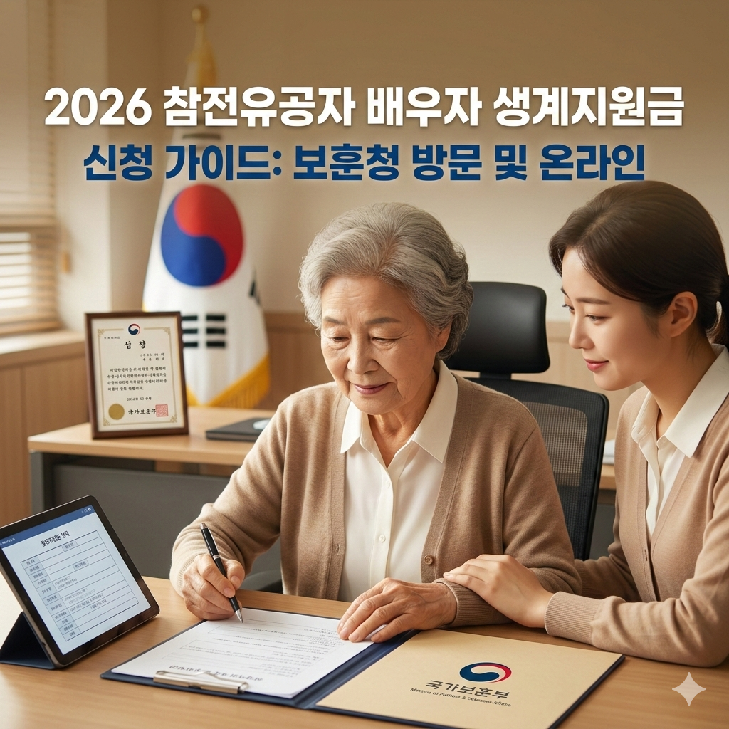 참전유공자 배우자 생계지원금 신청 방법 2026년 보훈청 가이드
