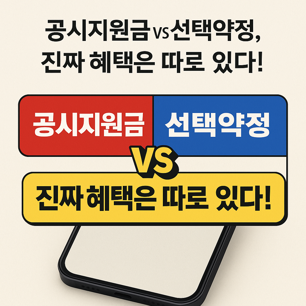 공시지원금과 선택약정 관련 사진