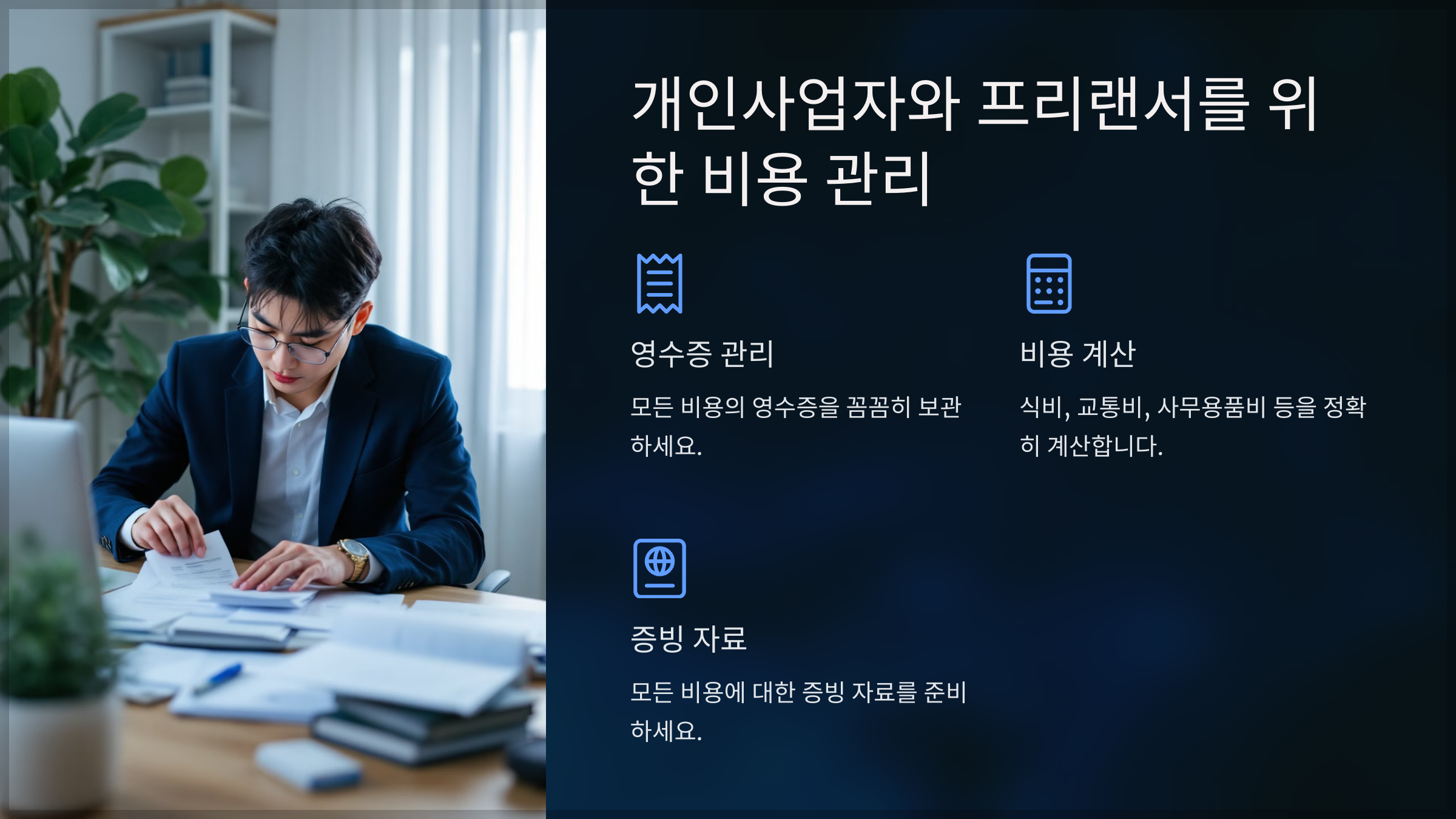 개인사업자와 프리랜서를 위한 비용 관리