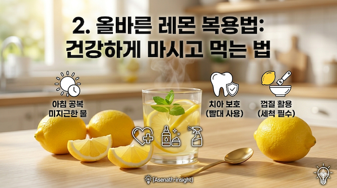 올바른 레몬 복용법: 건강하게 마시고 먹는 법
