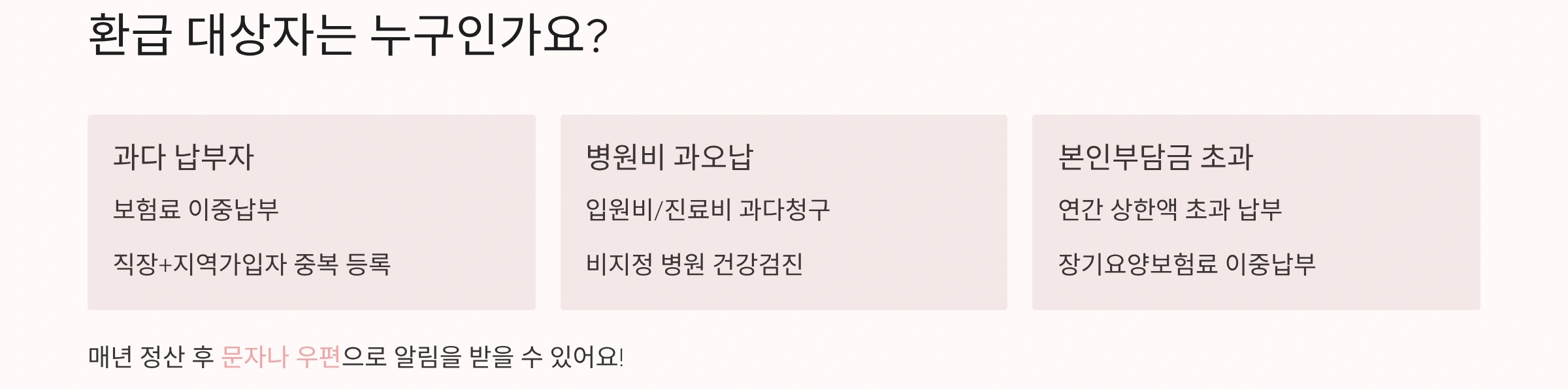 환급 대상자란?