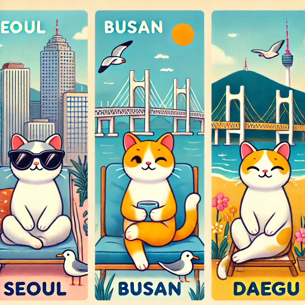 도시별 고양이 관련 이미지