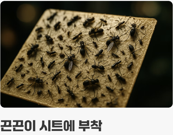 위생이 최우선, '끈끈이 접착 방식'