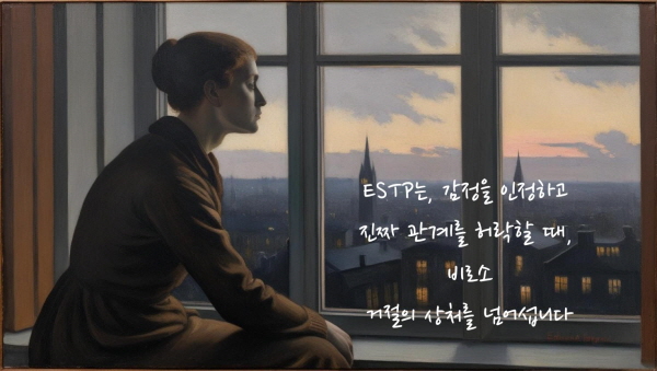 ESTP는 감정을 인정하고 진짜 관계를 허락할 때, 비로소 거절의 상처를 넘어섭니다에 관한 그림