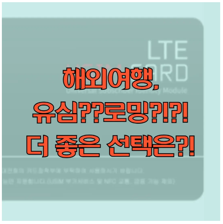 해외 로밍과 유심에 관한 글 보러 가기 링크 사진