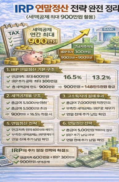 IRP 연말정산 전략 완전 정리 인포그라피