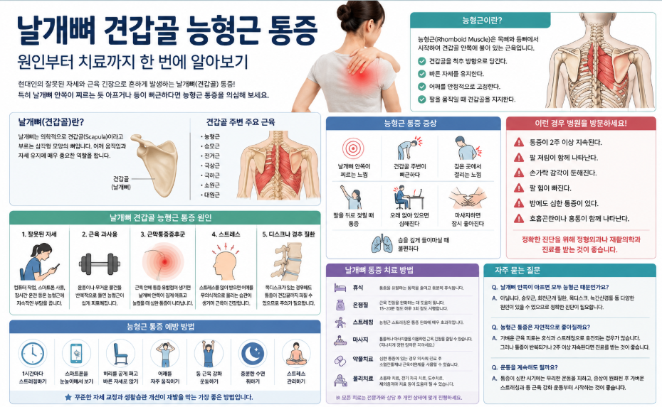 날개뼈 통증 스트레칭부터 치료방법