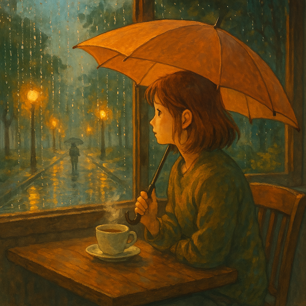 비 오는날 , 차 한잔의 여유