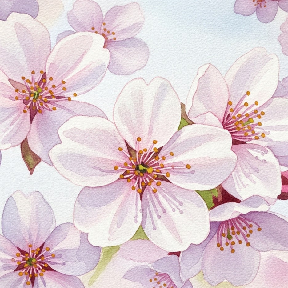 햇살을 받아 투명하게 빛나는 벚꽃 잎