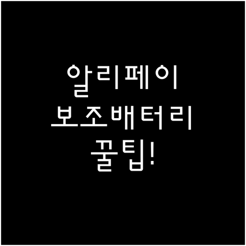 알리페이 공유 보조배터리 요금과 대여..