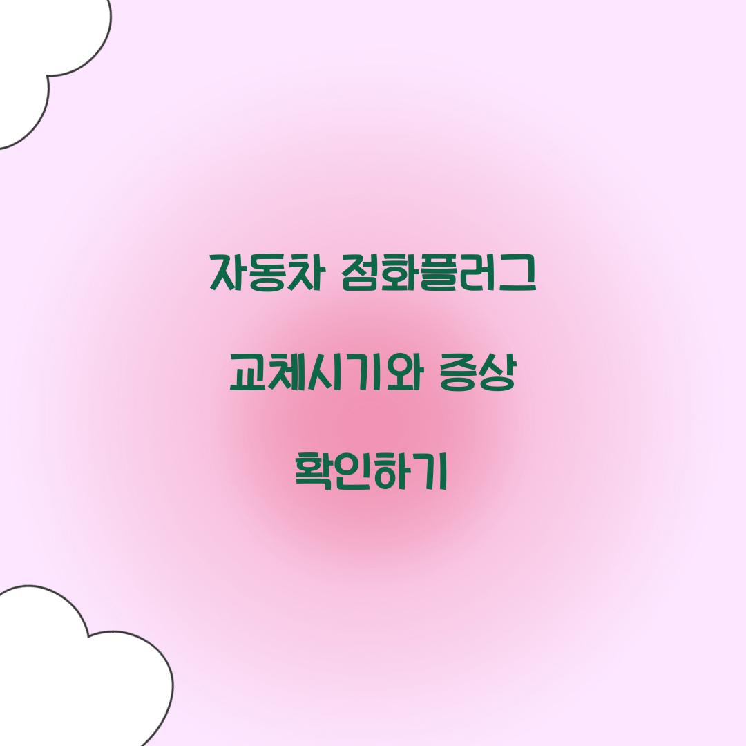 자동차 점화플러그 교체시기