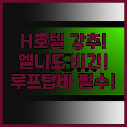 에이치 호텔 엘 니도 추천! 비건 프..