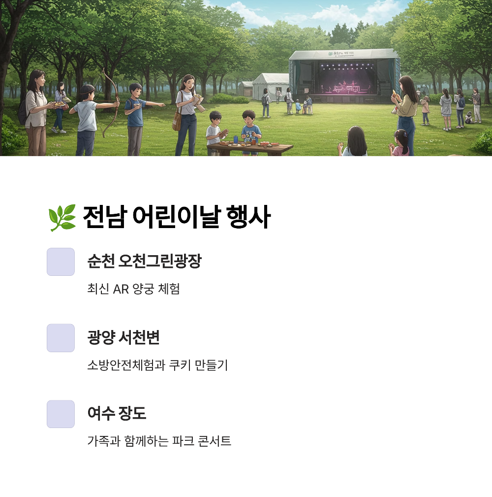 2025년 제주·광주·전남 어린이날 무료·저렴한 행사 총정리