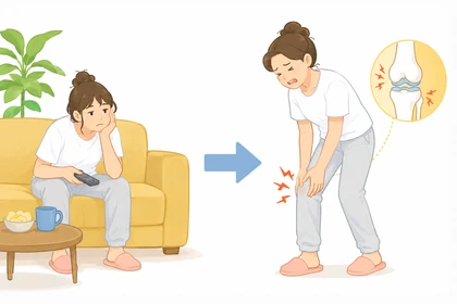 활동량 부족으로 관절이 뻣뻣한 상태1