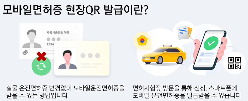 모바일 신분증 운전면허증 신청방법 현장QR발급