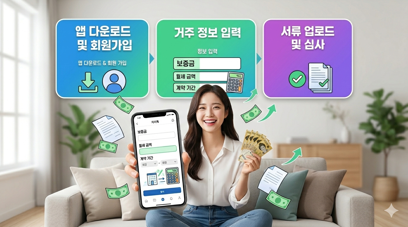 자리톡 월세 환급 신청 방법