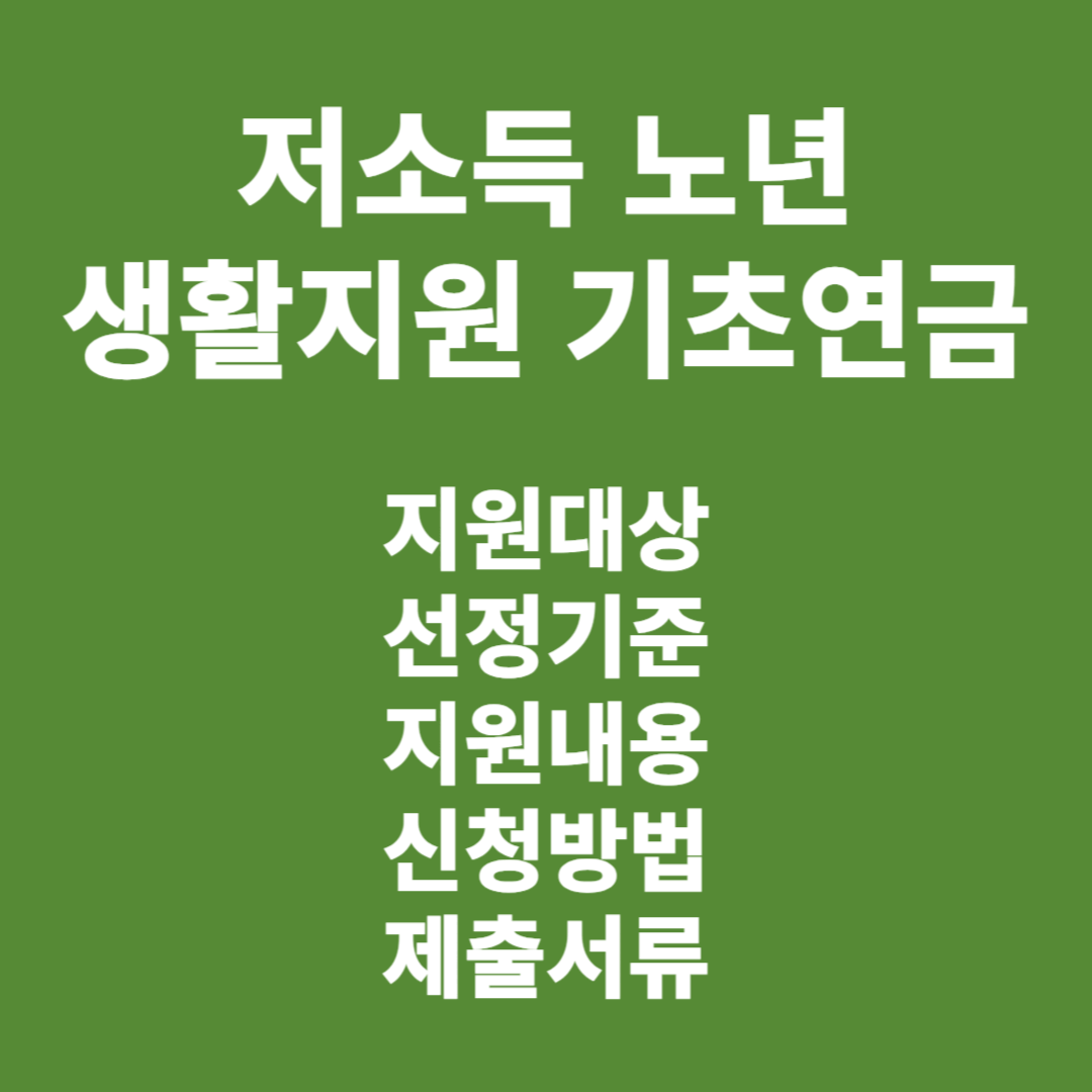 저소득 노년 생활지원 기초연금