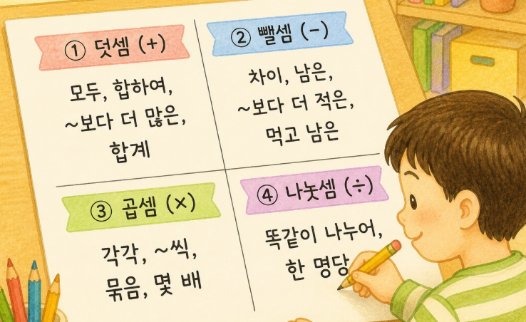 각 기호의 키워드를 기록해서 정리