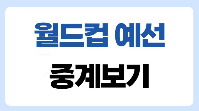 월드컵 예선 중계방송