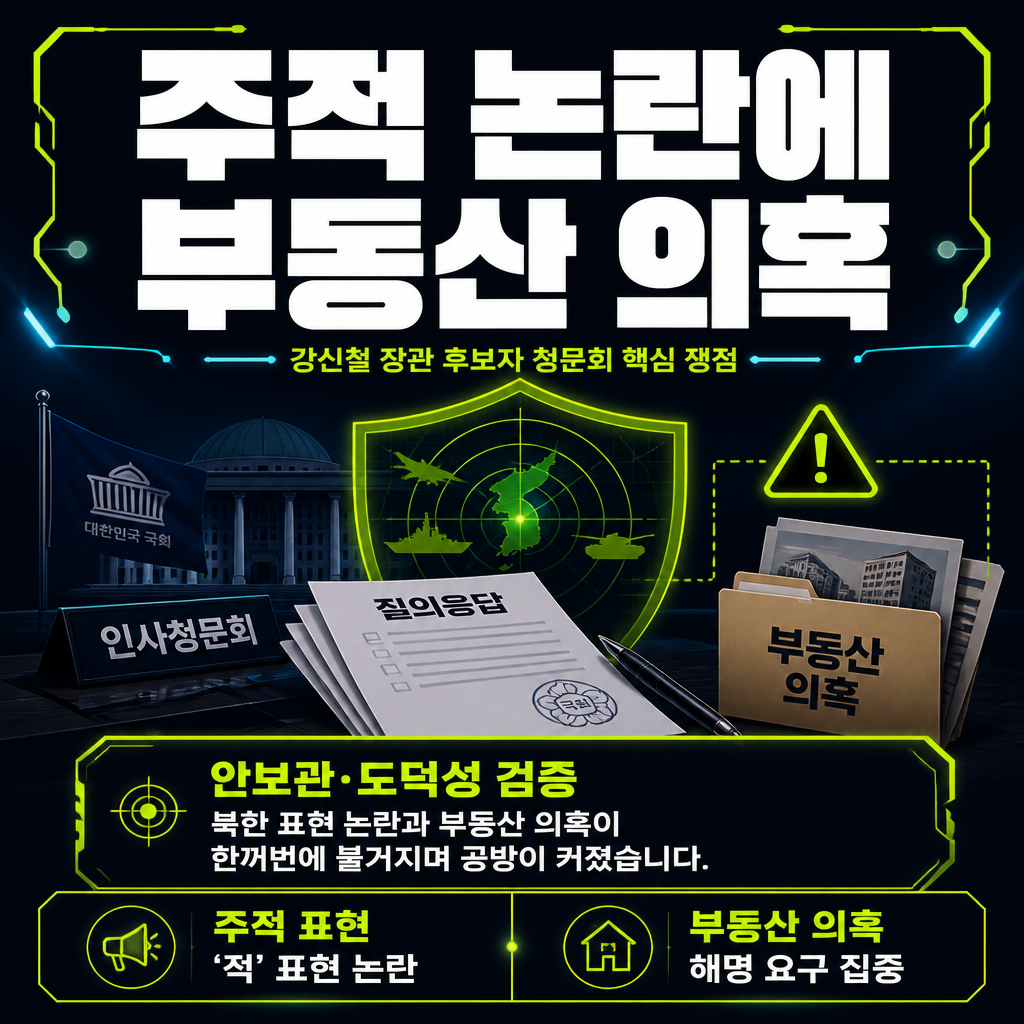 주적 논란에 부동산 의혹
