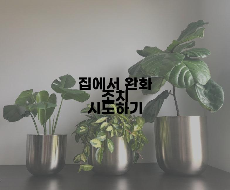 집에서 완화 조치 시도하기