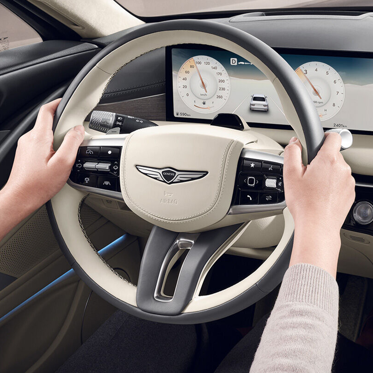 제네시스 G80 핸들