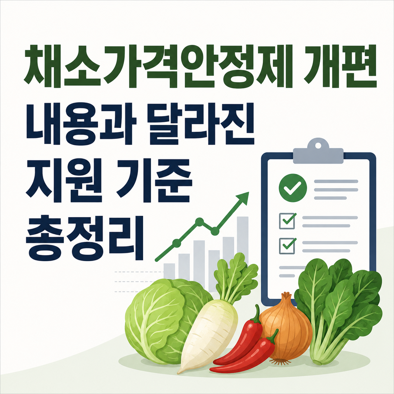 채소가격안정제 개편 내용과 달라진 지원 기준 총정리
