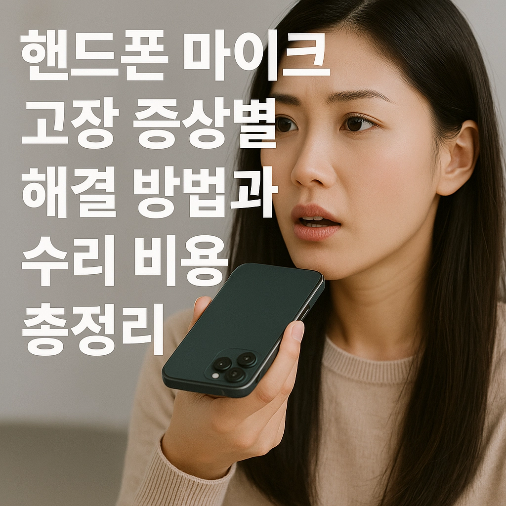 핸드폰 마이크 고장 증상별 해결 방법과 수리 비용 총정리