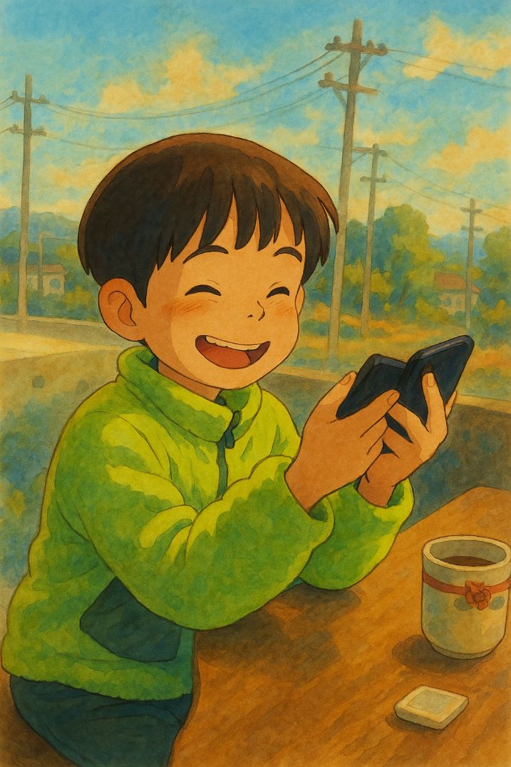 아이를 지브리스타일 변환 이미지