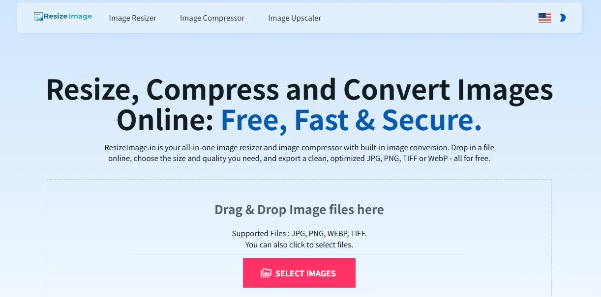 블로그 이미지 WebP 변환 사이트 ResizeImage.io