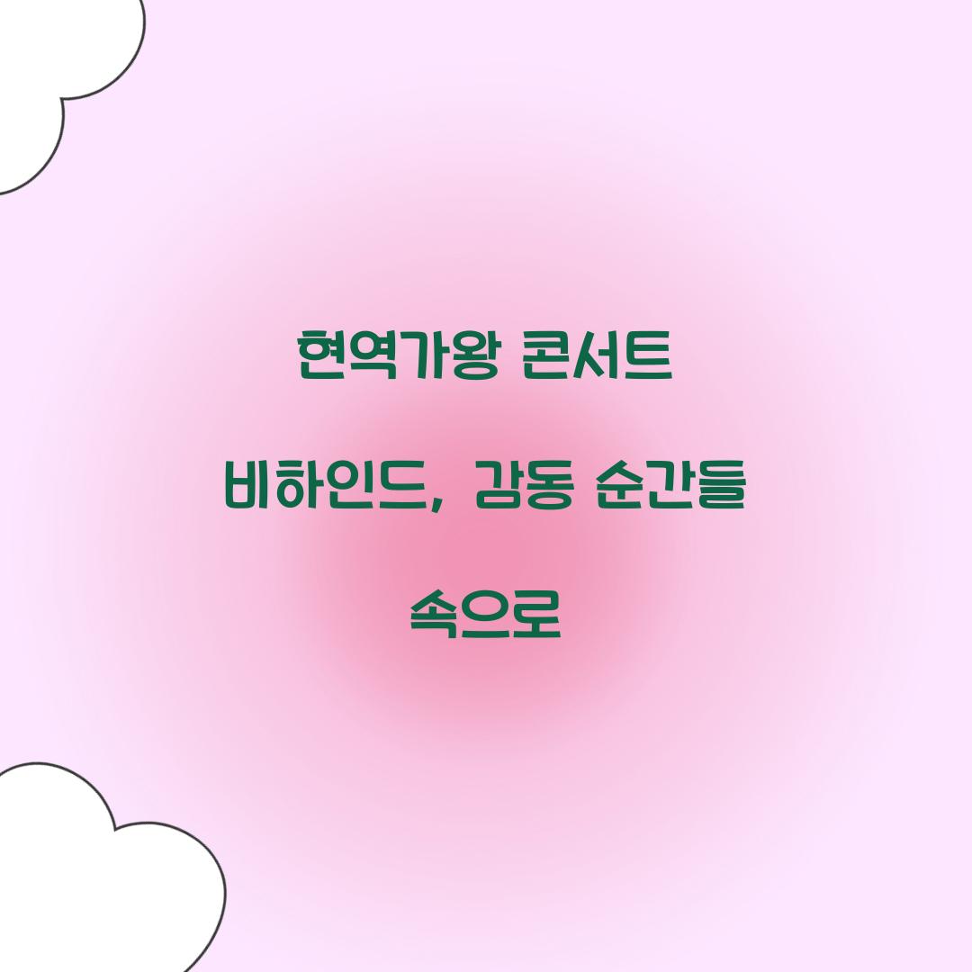 현역가왕 콘서트 비하인드