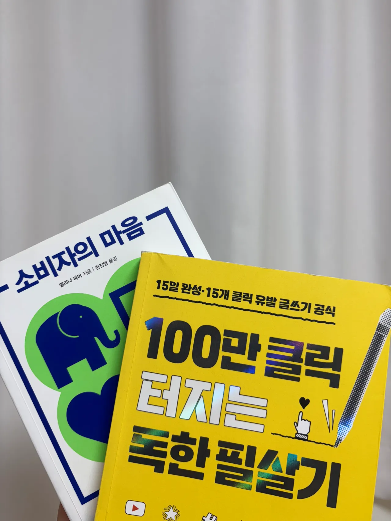 노란색-책-옆에는-하얀색책을-들고있는-손