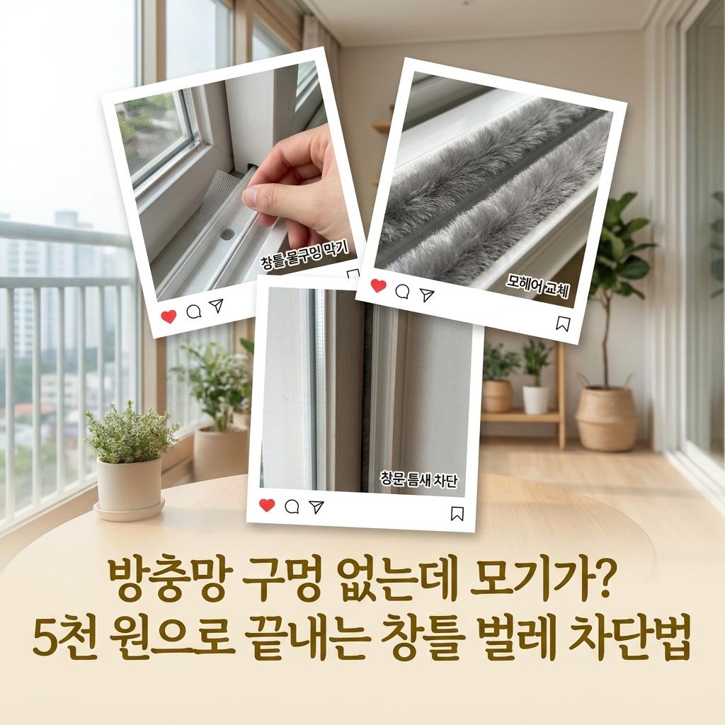 방충망 멀쩡한데 벌레 유입? 분당 시범단지 삼성한신 32평 창문 틈새 5천 원 해결 비용 공개