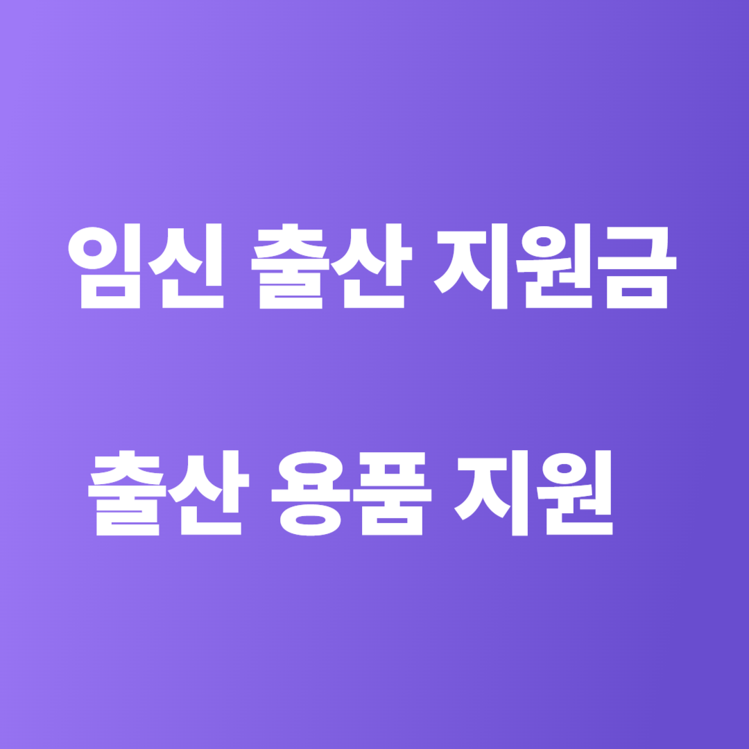 임신출산지원금 용품 지원