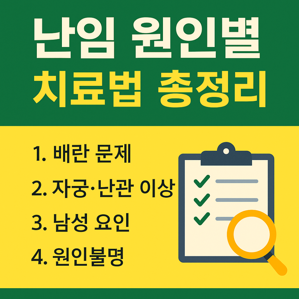 난임 원인별 치료법 총정리 인포그래픽