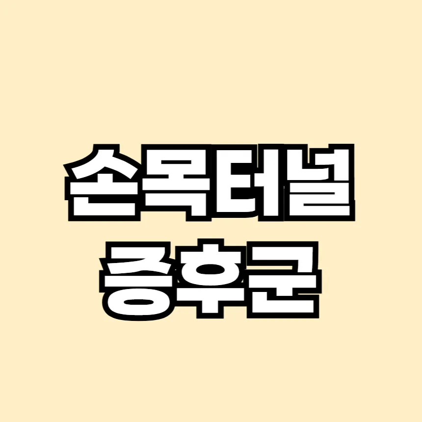 손목터널증후군 증상