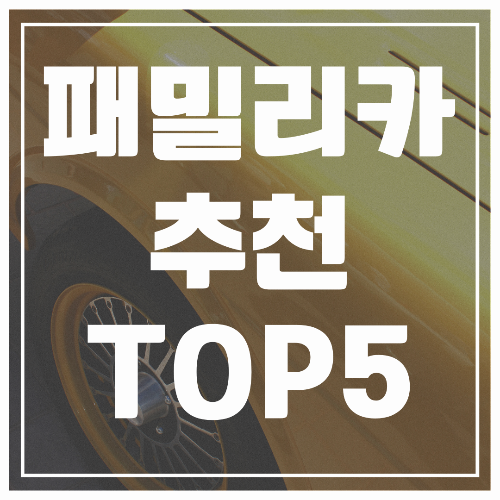 패밀리카 추천 TOP 5