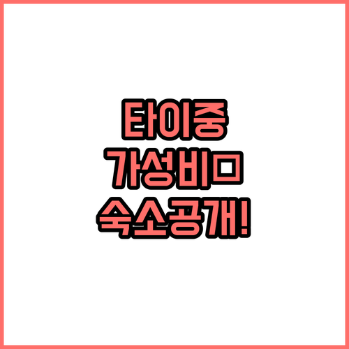 대만 타이중 숙소 추천 펑지아 야시장..