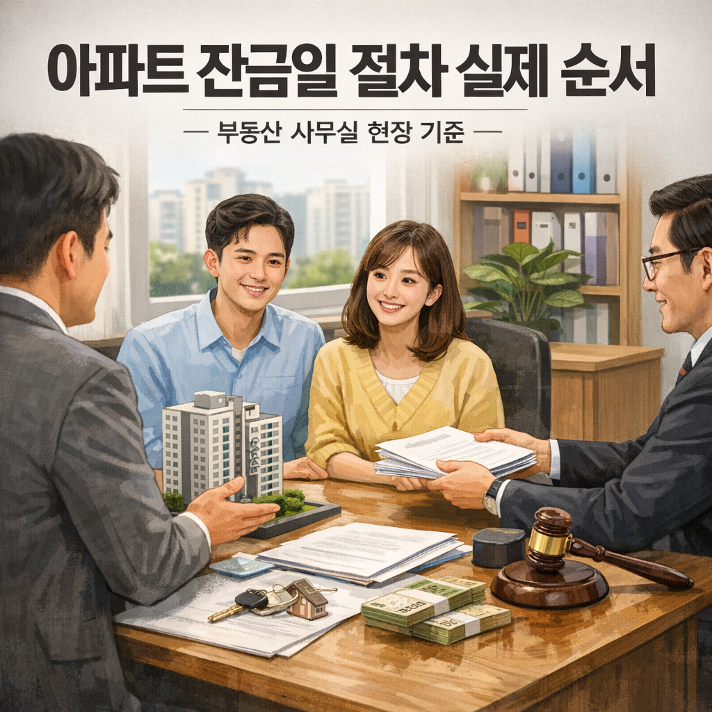 아파트 잔금일 전차 실제 순서