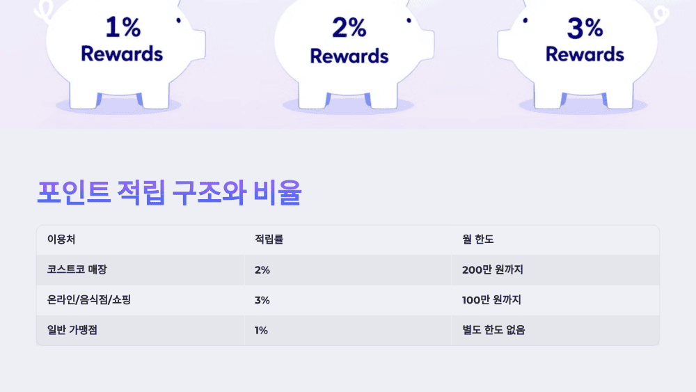 포인트 적립 구조와 비율