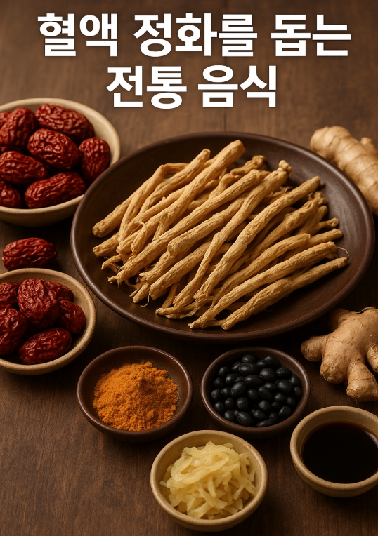 혈액 정화를 돕는 전통 음식 관련 사진