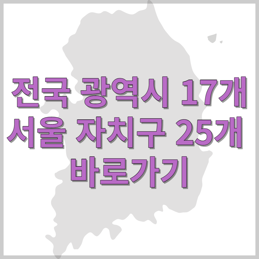 광역시, 서울시 자치구 바로가기