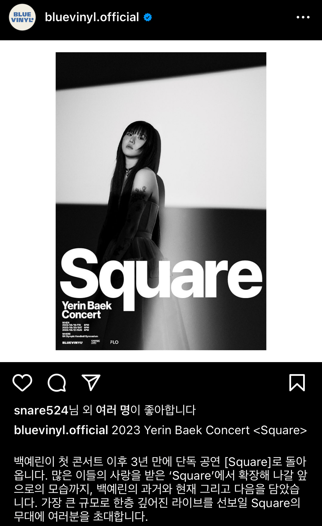 백예린 콘서트