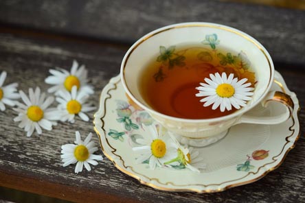 기름진음식-좋은차-캐모마일차