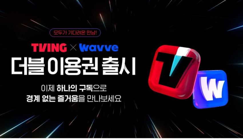 OTT 서비스인 티빙과 웨이브의 결합으로 여러개를 동시에 구독하는 이용자는 더블이용권 사용으로 저렴한 가격에 다양한 콘텐츠를 이용할 수 있게 됐다.
